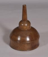 S/4215 Antique Treen 19th Century Sycamore Funnel
