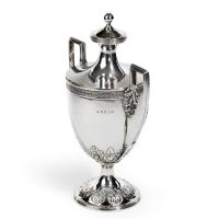 George III Lloyds Patriotic Fund silver and silver gilt vase and cover by Samuel Hennell