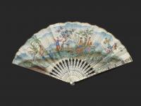 A Chinoiserie Bone and Mother of Pearl Fan, Circa 1760