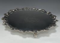 Ebenezer Coker Georgian Silver Salver 1758
