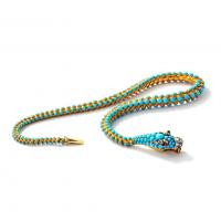 A Victorian Gold and Turquoise Serpent Necklace, Circa 1850