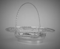 George II Sterling Silver Cake Basket by Arthur Annesly. London 1757