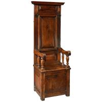 16th Century Second Renaissance walnut Cathedral Throne chair with secret catch