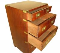 Small 19th Century Teak Military Campaign Chest