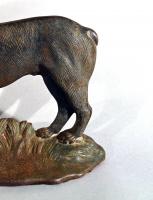 Cast Iron Doorstop in the form of a Boston Terrier known as Dandy, Circa 1920, Bradley and Hubbard Co, Meriden CT