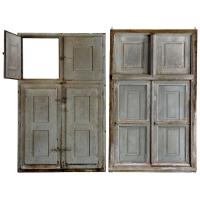 Pair of 17th century Flemish windows ironwork shutter