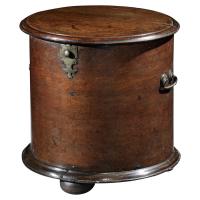 A rare, early-18th century, Norfolk, oak drum close-stool