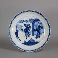 Chinese blue and white dish Kangxi (1662-1722)