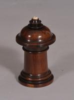 S/4250 Antique Treen 19th Century Cherry Wood Go to Bed