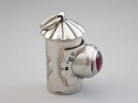 Victorian Novelty Silver Policeman's Bullseye Lantern Vinaigrette
