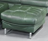 Sofa Reclining Pair of Ottomans, Green, Leather, Robert Haussmann, De Sede, DS-P
