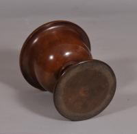 S/4256 Antique Treen 19th Century Mahogany Condiment Bowl