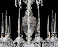 A Monumental Twenty Light Cut Glass Chandelier in Adam Style