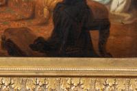 Large 19th Century Scene of William Shakespeare, British School Oil on Canvas, signed J Alvero
