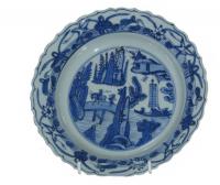Chinese - Ming Blue and White Kraak Plate