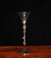 A Facon de Venise Serpent Stemmed Winged Wine Glass