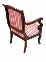 Pair Of 19th Century French Empire Mahogany Library Chairs