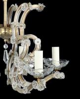 Chandelier, 6-Arm, Gilt-Brass, Glass, Edwardian Rococo Revival