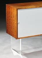 Pair of cabinets, Poul Nørreklit for Georg Petersens, Danish, Modern, 1970's Rosewood, Aluminiu and Acrylic