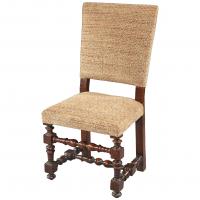 A 19th century Italian walnut chair upholstered in missoni