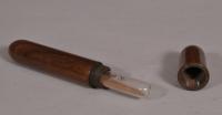 S/4289 Antique Treen 19th Century Apothecary's Travelling Sand Glass