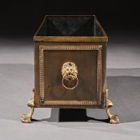 Late 19th Century French Brass and Copper Table Planter Jardiniere