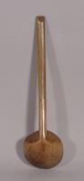 S/4362 Antique Treen 19th Century Welsh Sycamore Cawl Spoon