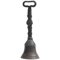 A 19th century cast iron doorstop in the form of a bell