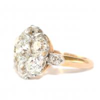 Edwardian Old-Cut Diamond Cluster Ring - French c.1910