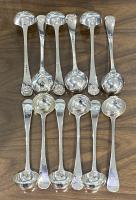 William Eaton silver flatware  cutlery set service 1833