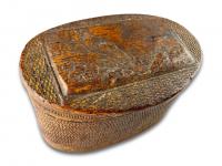 Birch bark tobacco box. Scandinavian, early 19th century