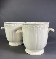 Wedgwood creamware "Cuvettes" each with leaf-Scrolled handles