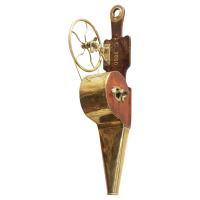A fine, pair of mahogany and brass, mechanical bellows