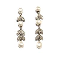 Edwardian Pearl & Diamond Drop Earrings - Screw Fittings c.1905
