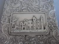 A rare William IV Card Case depicting Abbotsford House made in Birmingham in 1835 by Taylor & Perry