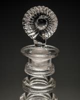A Dip Moulded & Cut Glass Irish Decanter Attributed to Cork & Co