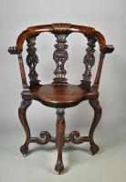 An unusual Portuguese colonial corner chair, c.1750