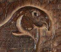 Carving Panel Horus God Falcon Ancient Egyptian 19th Century, Wood