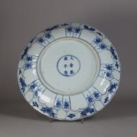 Chinese blue and white Kangxi mark and period plate (1662-1722)