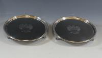 Hannam and Crouch silver salvers 