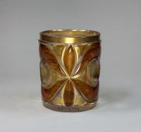 Bohemian amber glass beaker, circa 1880