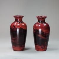 Pair of German glass vases, circa 1820