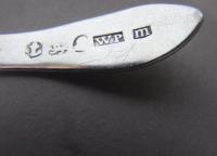 A rare George III Frying Pan Caddy Spoon made in Birmingham in 1810 by William Pugh
