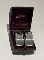 Victorian silver napkin rings 1888 James Dixon and sons
