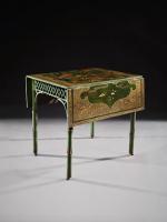 Rare Green Japanned Pembroke Table, English Circa 1760