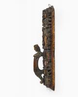 17th Century Danish Carved beechwood and polychrome decorated Mangle Board
