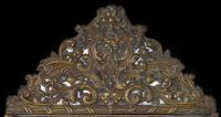 Mirror Wall Brass Repousse Baroque Flemish Lion Mask Acanthus Scroll Flowerhead
