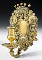 An important pair of George II Style Heraldic Wall Sconces made in London in 1929 by Richard Comyns