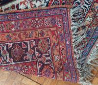 back showing red weft Qashqai rug