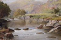 Welsh landscape oil painting of the river Mawddach by William Mander